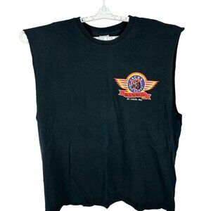 Gildan Cotton Sleeveless XL Shirt Black Jacks Iron Horse Rat Run 2007 Graphic